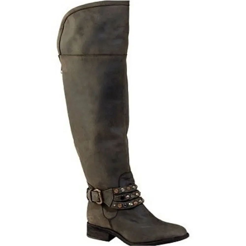 Steven Smoken Studded Western Over The Knee Boot Sz 6